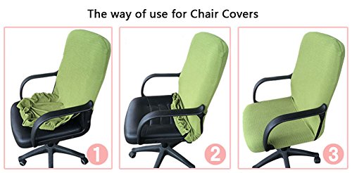 Trycooling Modern Simplism Style Chair Covers Cotton Office Computer Stretchable Rotating Chair Cover (Large, Black) #TOP3