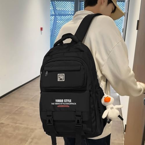 Cute Aesthetic Backpack Y2K Supplies Laptop Bag Travel Bookbag Large Capacity Japanese Style (Khaki)4