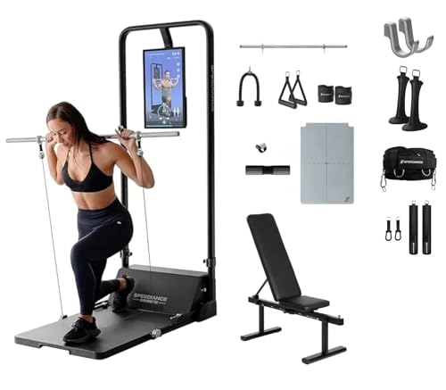 Image of Speediance Gym Monster, Works Plus & Adjustable Barbell Hooks & Skiing Handles 2 & Weight Lifting Belt & Extender Belt Attachment Bundle