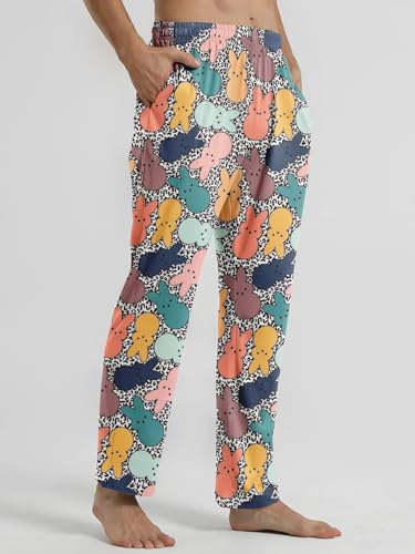 Men's Pajama Pants Lounge Pants Straight-Fit Men Sleepwear Bottoms with Pockets2