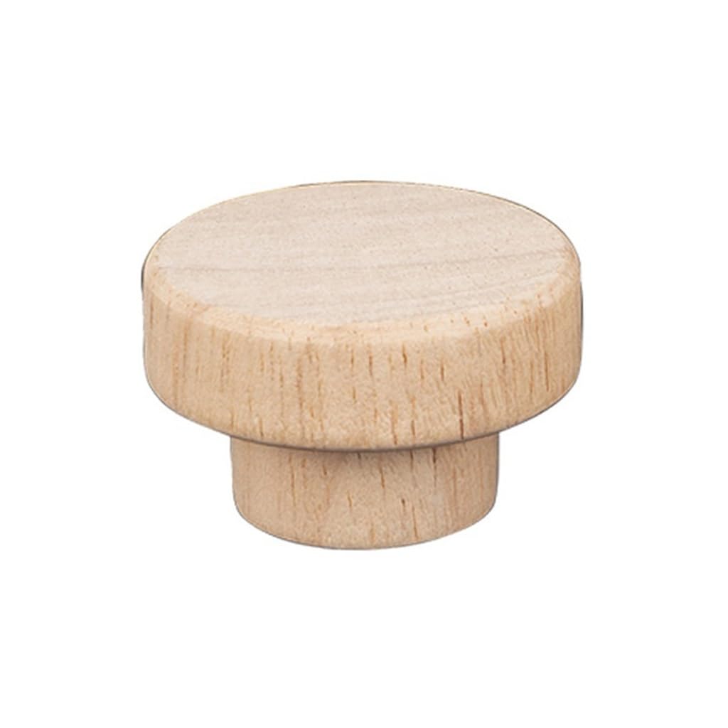 Llxtjjy One Color Cabinet Handles Round Wooden Cabinet Knobs Unfinished Wood Cupboard Furniture Drawer Pulls Handles With Screws For Wardrobe Dresser Closet Cabinet Knobs(6Pcs)
