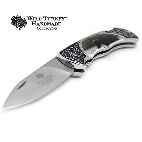 Wild Turkey Handmade Collection Old Fashioned Two Tone Lock Back Folding Knife.. (Bear)