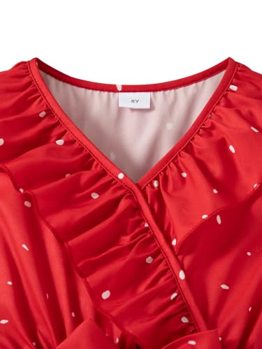 Toddler Girls Special Occasion Dresses with Belt Sleeveless V-Neck Ruffle Hem Elegant Dress4