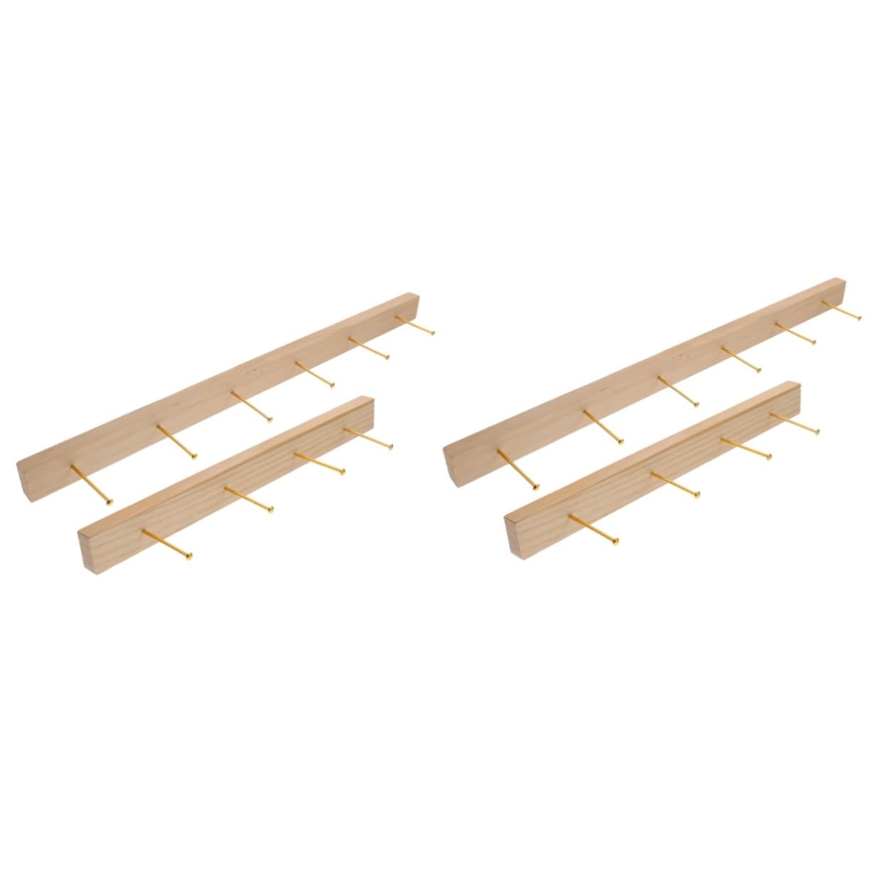 Holibanna 2sets Organizer da Muro per Gioielli Legno di Appendini per Orecchini e Collane Espositore Elegante per Negozio e Uso Personale Facile da Installare e Accessibile