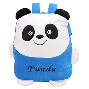 PRACHI TOYS Panda Printed School Bag for Baby Boys and Girls (Blue)