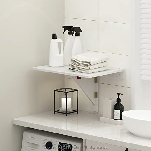 Miniatura 2 de Furinno Hermita Mesa Plegable De Montaje En Pared, Engineered Wood, Blanco, One Size