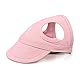 Hunde Cap,Baseballmütze für Haustiere,Hundehut mit Ohrloch,Hundesonnenhut,Basecap Verstellbar Sonnenschutz,Sommerlicher Reisehut mit Ohrlöchern,Baseballmütze Verstellbare(L-Rosa) Tokaneit