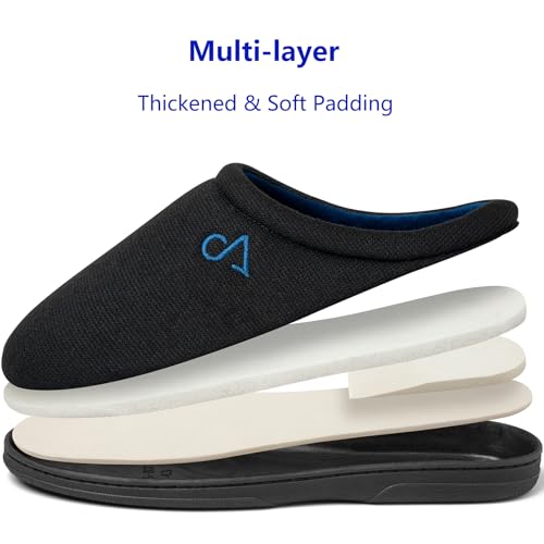 Men's Cozy House Slippers Indoor Shoes Memory Foam Insoles & Rubber Soles4