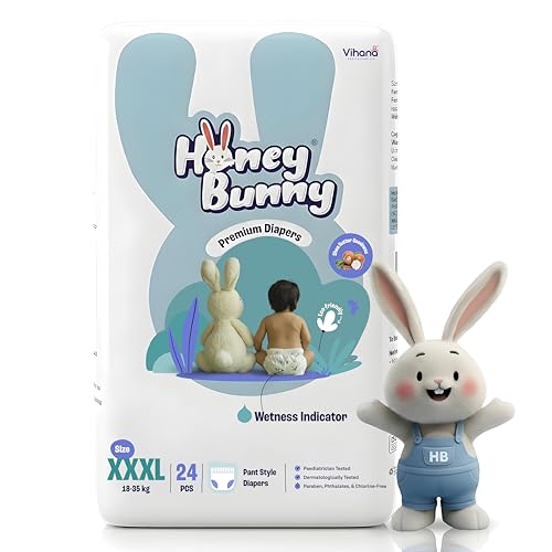 Image of Honey Bunny Premium Baby Diaper XXXL -24 Pack | Ultra Soft & High Absorbency