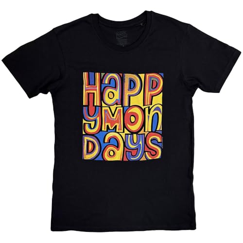 T-shirt Rock Off Happy Mondays Greatest Hits avec sérigraphie durable et finitions premium