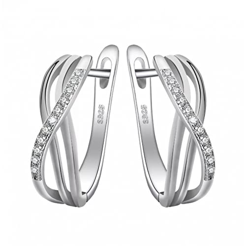 Clips d'oreilles de mariage sans perçage en zircon cubique éclatant