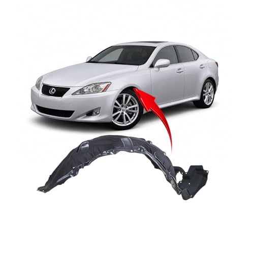 Image of FitParts For Lexus IS 250, 350 2006-2008 Front Left Fender Liner | Driver Side, Plastic, Ready to Install, OEM 5380653020, LX1250112