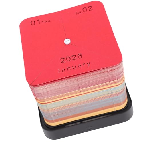 Bloc-notes d'art 3D 2026 avec calendrier lumineux pour décoration de bureau - 5