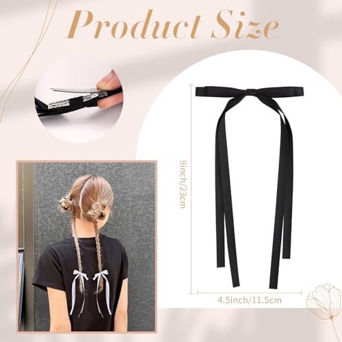 Set de 4 lazos para cabello con clip para mujer y niñas miniatura 3