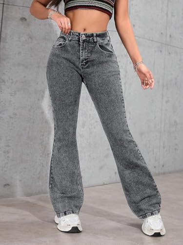 Image of KOTTY Women's Flared Jeans|High Waist Bootcut|Wide Leg|Bell Bottom Denim for Trendy & Comfortable Fit