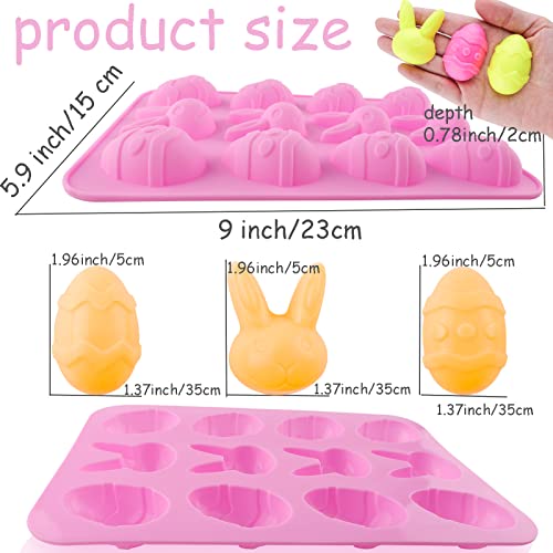 Easter Egg Silicone Mold Easter Bunny Silicon Molds For Chocolate 4 Packs Egg Shaped Mold Baking Pan Resin Cake Chocolate Mold Silicone Candy Pan For Easter Party #TOP1