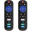Pack of 2 Universal Replace Remote Applicable for TCL Roku TV/Hisense TV/Onn TV/Philips TV/Sharp TV/Westinghouse TV/Sanyo TV/RCA TV/JVC TV/Element TV