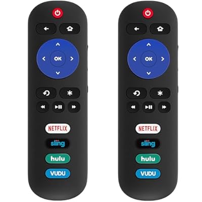 Pack of 2 Universal Replace Remote Applicable for TCL Roku TV/Hisense TV/Onn TV/Philips TV/Sharp TV/Westinghouse TV/Sanyo TV/RCA TV/JVC TV/Element TV
