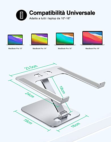 Glangeh Supporto PC Portatile Alluminio, Laptop