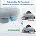 HOMCA Face Down Pillow for Eye Surgery Recovery, Soft Support Stomach Sleeping Pillow with Adjustable Airflow Gap, Face Hole for Small–Medium Adult Faces, Not Recommended for Larger Face Sizes