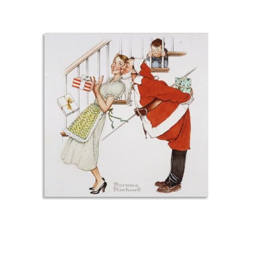 ノーマン・ロックウェルのポスター4 装飾 絵 キャンバス 壁アート リビングルーム 寝室 印刷 パネル12x12inch(30x30cm)のサムネイル