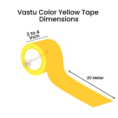 Remedywala Vastu Yellow Color Tape, Vastu Tape (3 to 4 Inch)(25 Meter)