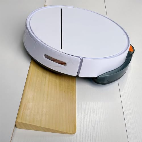 RIDELF Türschwellenrampe Holz Saugroboter Rampe, Bordsteinrampe, Staubsauger Roboter Rampe, Rampe Saugroboter Schwellenrampe, Rampe Türschwelle, Türschwellenrampen Rollstuhlrampe 50x10x2cm Wood