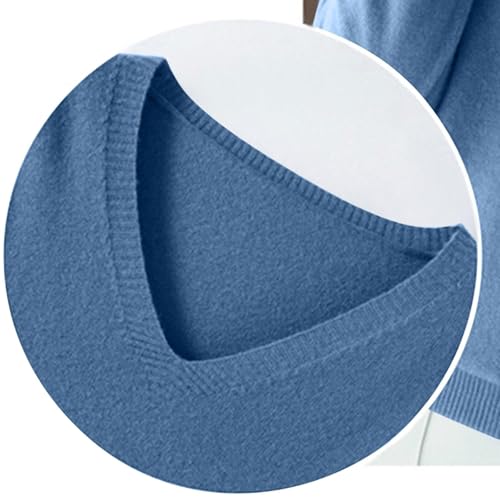 Girls Lightweight Sweaters Tops Cute V Neck Soft Knit Pullovers Teens Loose Fall Winter Long Sleeve Tops4