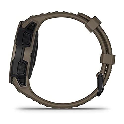 Image of Garmin 010-02064-71 Instinct Tactical, Rugged GPS Watch, Tactical Specific Features, Constructed to U.S. Military Standard 810G for Thermal, Shock and Water Resistance, Tan