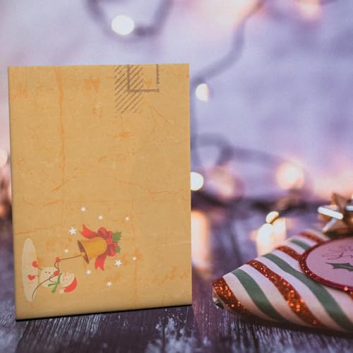 Angoily Envelope de cartão postal com convite de Natal, 24 peças, envelopes para dinheiro de Natal,