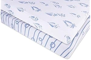 Ely's & Co. Jersey Cotton Crib Sheet Set, 2-Pack