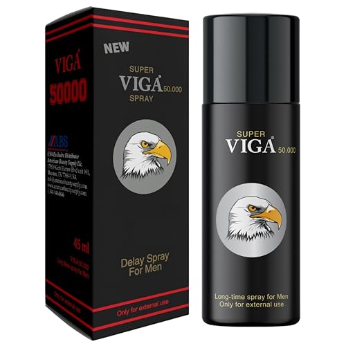 Super VIGA 50000 Mens Personal Care Spray with Vitamin E External Use Only Refreshing Formula Easy Spray Application Compact Size for Daily Use 1.52 fl oz (45 ml)