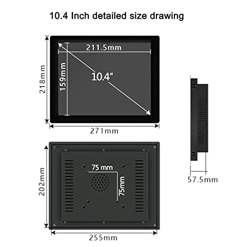 Image of 10.4 Inch Embedded Resistive Touch Industrial Panel PC Win10 Pro (4Gb RAM+128Gb SSD, Core i3-3217U)