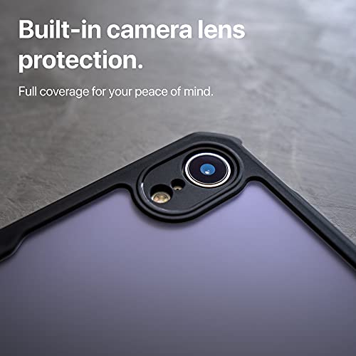 TineeOwl iPad Mini 7 A17 Pro Case, Ultra Thin Matte Back Clear Case for iPad Mini 7th/6th Generation (2024/2021), Flexible TPU, Absorbs Shock, Lightweight, Thin (Black)