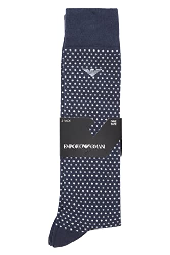 Emporio Armani 2 Paia di Calze Lunghe Eagle/Dots