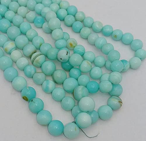 Perles opale péruvienne naturelle lisses 7mm pour réparer et monter un collier