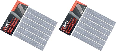Image of CKAuto 1 /4oz, 0.25oz, Grey, Adhesive Stick on Wheel Weights, EasyPeel Type. Cars, Trucks, SUVs, Motorcycles, RC Cars. Low Profile, 12oz /Box, U.S. OEM Quality, (48pcs) (Pack of 2)