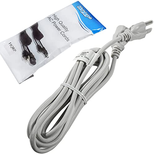 HQRP 10ft AC Power Cord fits Brother MFC-7820N MFC-7840W MFC-8220 MFC-8480DN MFC-8640D MFC-8660DN Copier Mains Cable White, UL Listed