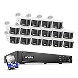 ANNKE 4K Überwachungskamera Aussen Set, 16x 8MP Dual-Objektiv IP Kamera mit 180° Panorama & Farbnachtsicht, 16-Kanal 12MP NVR mit 2TB HDD, Personenerkennung und Fahrzeugerkennung, 2-Wege-Audio