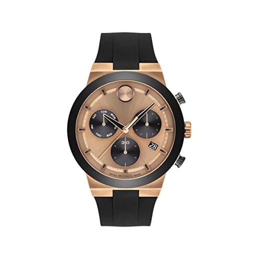 Movado Bold Fusion Men's Watch - Swiss Quartz Chronograph Movement, Silicone Strap - 5 ATM Water Resistance - Luxury Fashion Timepiece for Him - 44.50mm