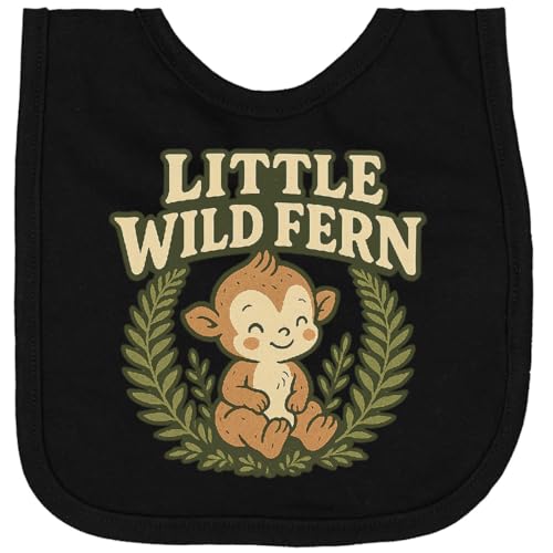 inktastic Little Wild Fern Cute Baby Monkey Illustration Newborn Bib