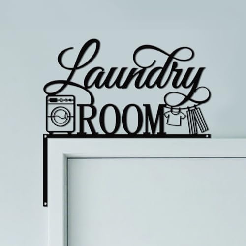CUTHOLLOW Laundry Room Door Topper Sign Metal Wall Art Decor