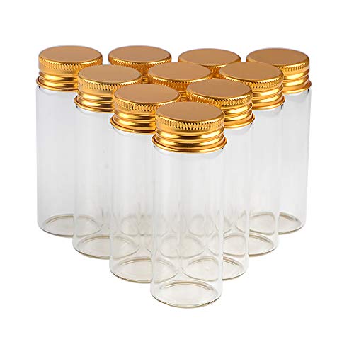 Bocaux en verre 40 ml haut de gamme et bouchons en aluminium doré pour compositions délicates