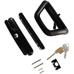 Angoily 1 Juego De Cerradura De Puerta Corredera Perilla De Puerta Con Cerradura Manija De Puerta De Vidrio Acristalamiento De Ventana Juego De Manija De Puerta Corredera Manija De