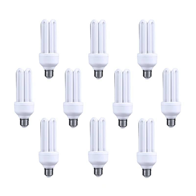 T.E Bombilla 3Tubas Bajo Consumo E27 (3000K Luz amarilla 26W (10uds)