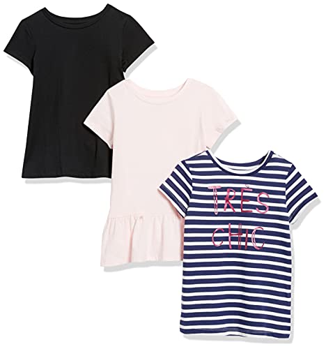 Image of Amazon Essentials Girls and Toddlers' Short-Sleeve and Sleeveless Tunic Tops (Previously Spotted Zebra)