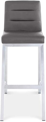 Miniatura 76 de ZURI Taburete de bar Lynx con base de metal, color negro Negro -,Marrón,Crema,Gris,Verde lima,Rojo -,Blanco,Pizarra,Verde