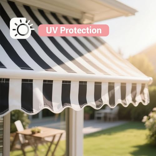 Toile de rechange rétractable imperméable patio store extérieur 4x3m