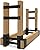 BALIE SPACE Outdoor Firewood Rack Brackets Kit for Fire Wood Pile Storage, Adjustable log stacking Stand Holder for 2x4 lumber, Black, Set of 2