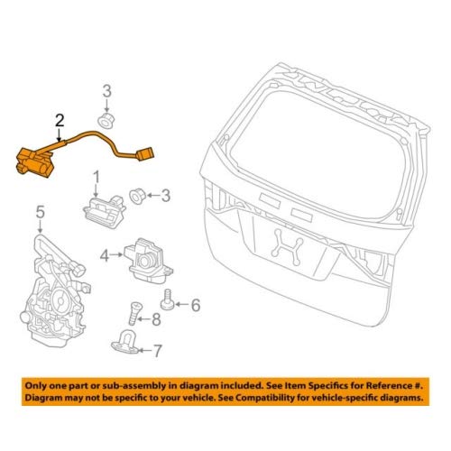 Power Tailgate Will Not Open from the Outside in Cold Weather - 2012-2015 Honda CR-V & 2011-2014 Odyssey 3 Genuine Honda 74810-TK8-A00 Rear Tailgate & Camera Handle Assembly